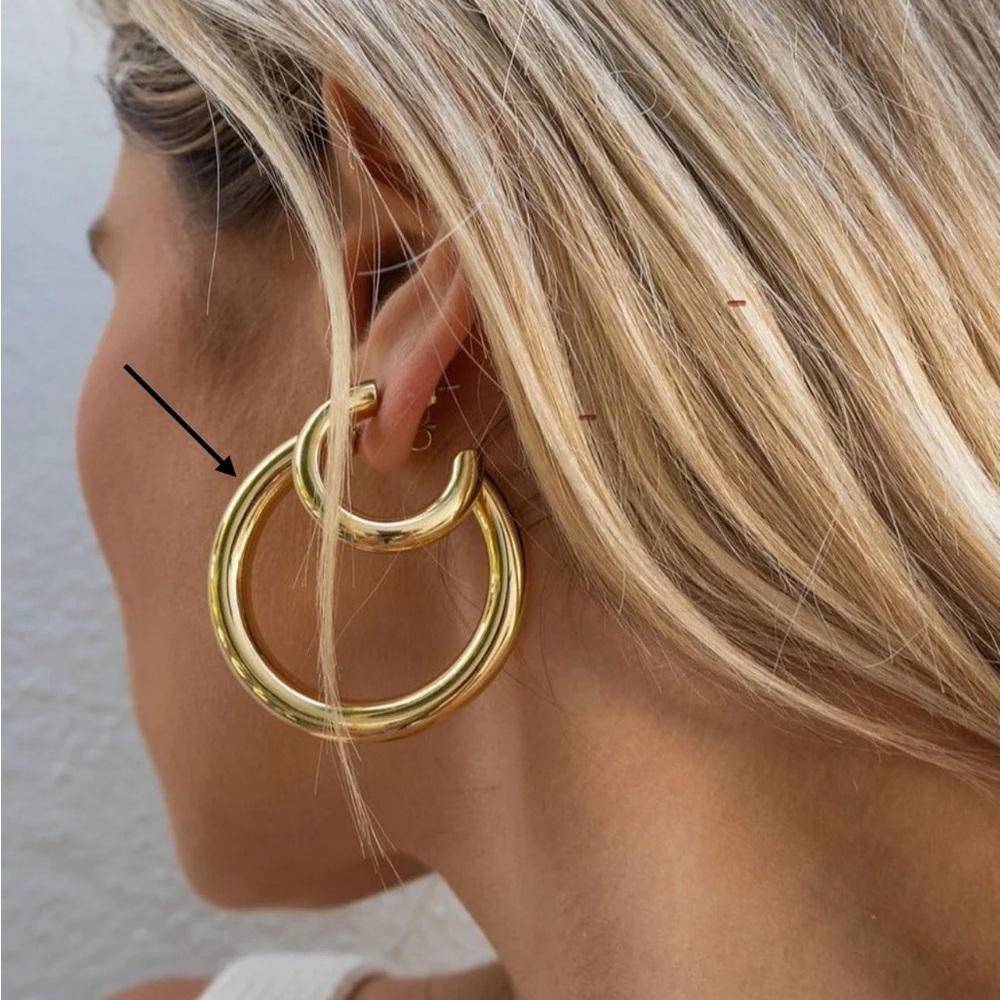 Jill 14k Gold Plated Hoop Earrings
